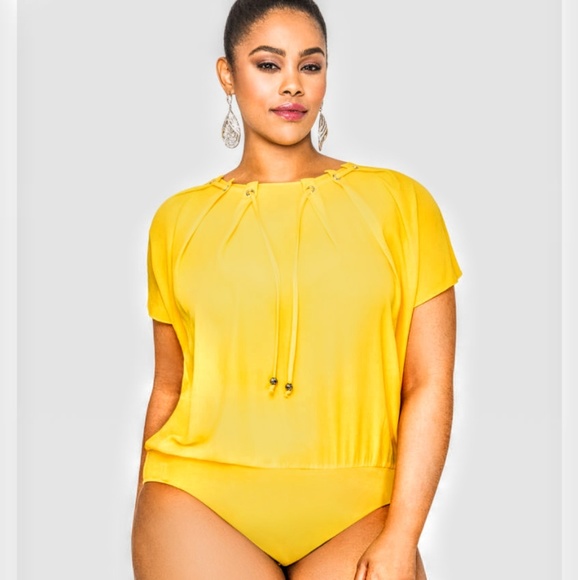 plus size cap sleeve swimsuit